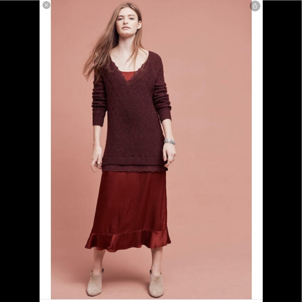 NWT Anthropologie Knitted & Knotted Lace Betten Sweater Medium